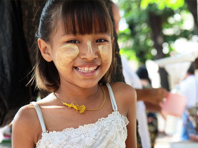 Petite fille à Rangoon