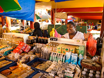 un Marché aux Seychelles sur l'ile de Mahé