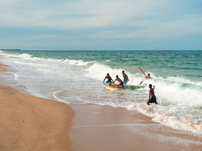 Plage de Negombo au Sri Lanka