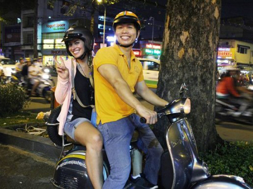 Saigon Vespa by Night